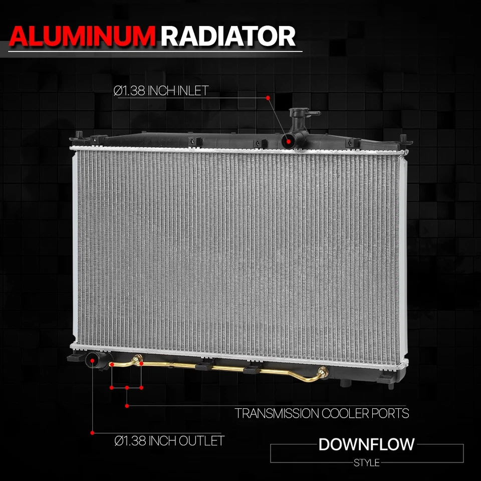 Radiador de refrigeración de aluminio repuesto OE para 07-09 Hyundai Santa Fe AT dpi-2897 Foto 2 de 4