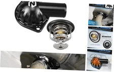  Black Billet Aluminum Thermostat Cover Billet Thermostat Housing black