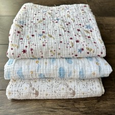 aden anais Harry Potter Metallic Muslin Swaddle Blankets - Lot of 3 - Hogwarts