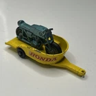 Lesney Matchbox Honda Motorcycle and Trailer #38 Yellow/Green Vintage Diecast