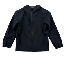 Uniqlo Jacket Youth 140 Water Resistant Windproof Hooded Full Zip Kids Coat sz10