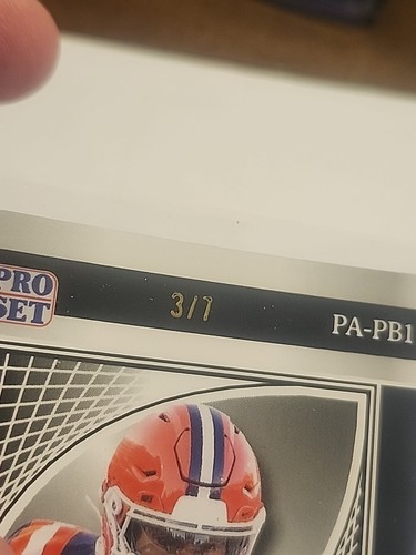 2024 Leaf Pro Set Pat Bryant SP Auto Rookie Cracked Ice 3/7! Denver Broncos - Bild 4 von 4