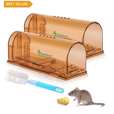 Versatile 2-Pack Mouse and Small Animal Traps - Child & Pet Safe Design