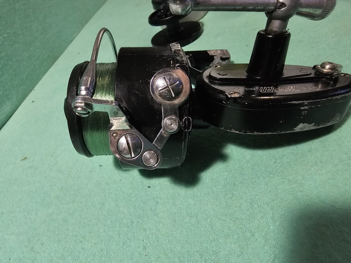 Vintage Garcia Mitchell 330 Automatic Bail Spinning Fishing Reel W Vintage Garcia Mitchell 330 Automatic Bail Spinning Fishing Reel W
