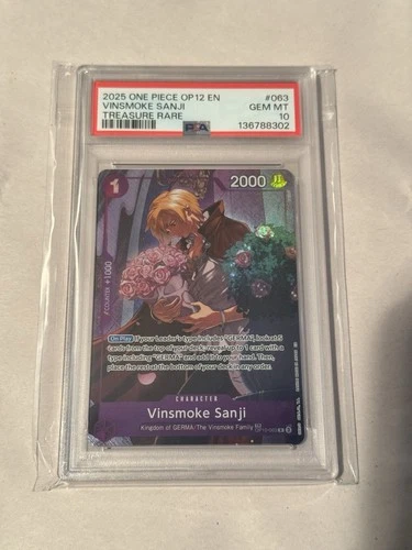 Vinsmoke Sanji Treasure Rare Foil OP10-063 Legacy of the Master PSA 10