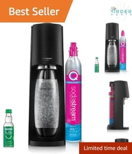 Soda Streaming Machine Eco-Friendly Black Home Sparkling Water Maker Kit