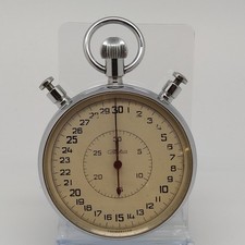 Cronografo russo Craba rattrapante al retro incisione colorata Ugolini Nello