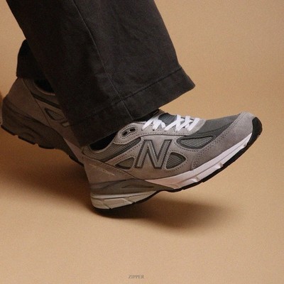 Men New Balance 990 v4 Grey Silver Sneakers U990gr4 | eBay