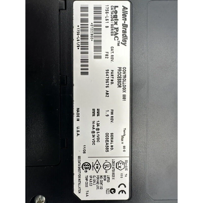 Allen Bradley 1756-L61B ControlLogix 5561 Processore - Immagine 3 di 4