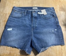 Womens Madewell Denim The Dad Jean shorts Waist Size 33