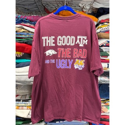 Texas AM Aggies Shirt Mens 2XL Maroon The Good Bad Ugly SEC Rivalry Gildan Tee