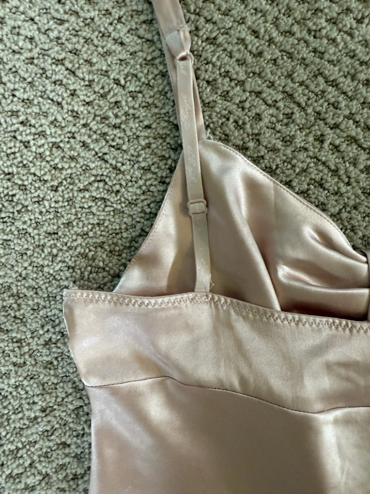 UNDERCOVER Abito da notte Victorias Secret VS raso donna XS rosa delicato abito slip camicia