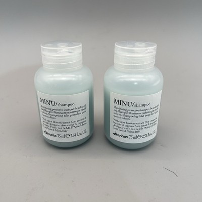 2 Pack Davines Minu Shampoo, 2.5 fl.oz. 75ml Each Brand New