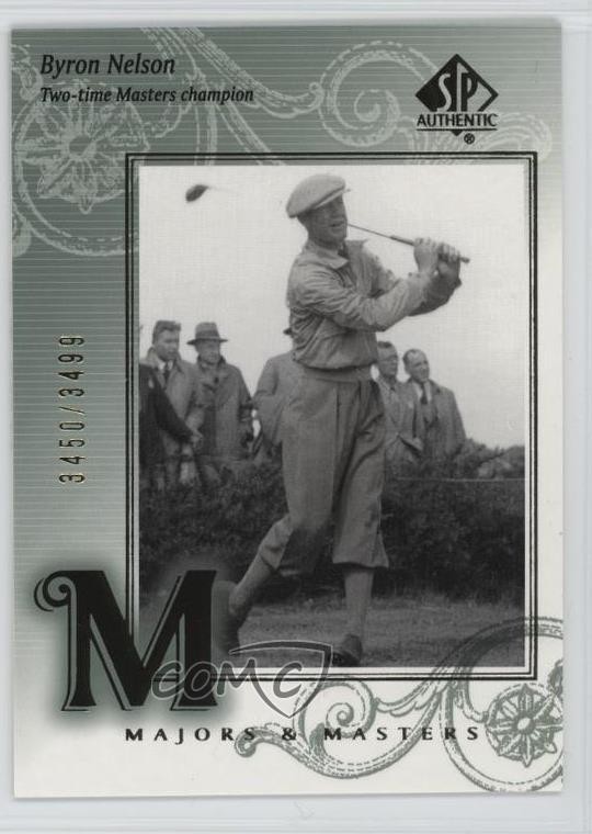 2002 SP Authentic Majors & Masters 3450/3499 Byron Nelson #116 hg6