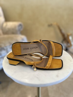 AUTHENTIC Vintage Louis Vuitton Sandals In Mustard Yellow US Size 6
