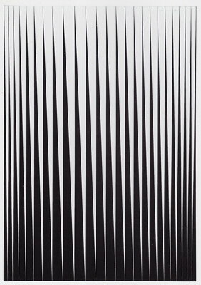 Breathe Bridget Riley print in 11 x 14 inch mount (choice of black or ...