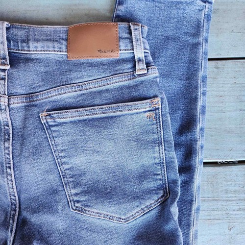 Madewell Jeans Womens 27 Blue Mid Rise Skinny Crop Button Fly NEW - Picture 12 of 12