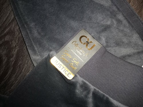 Girls justice cozy velour joggers new size 6 dark grey - Picture 3 of 3