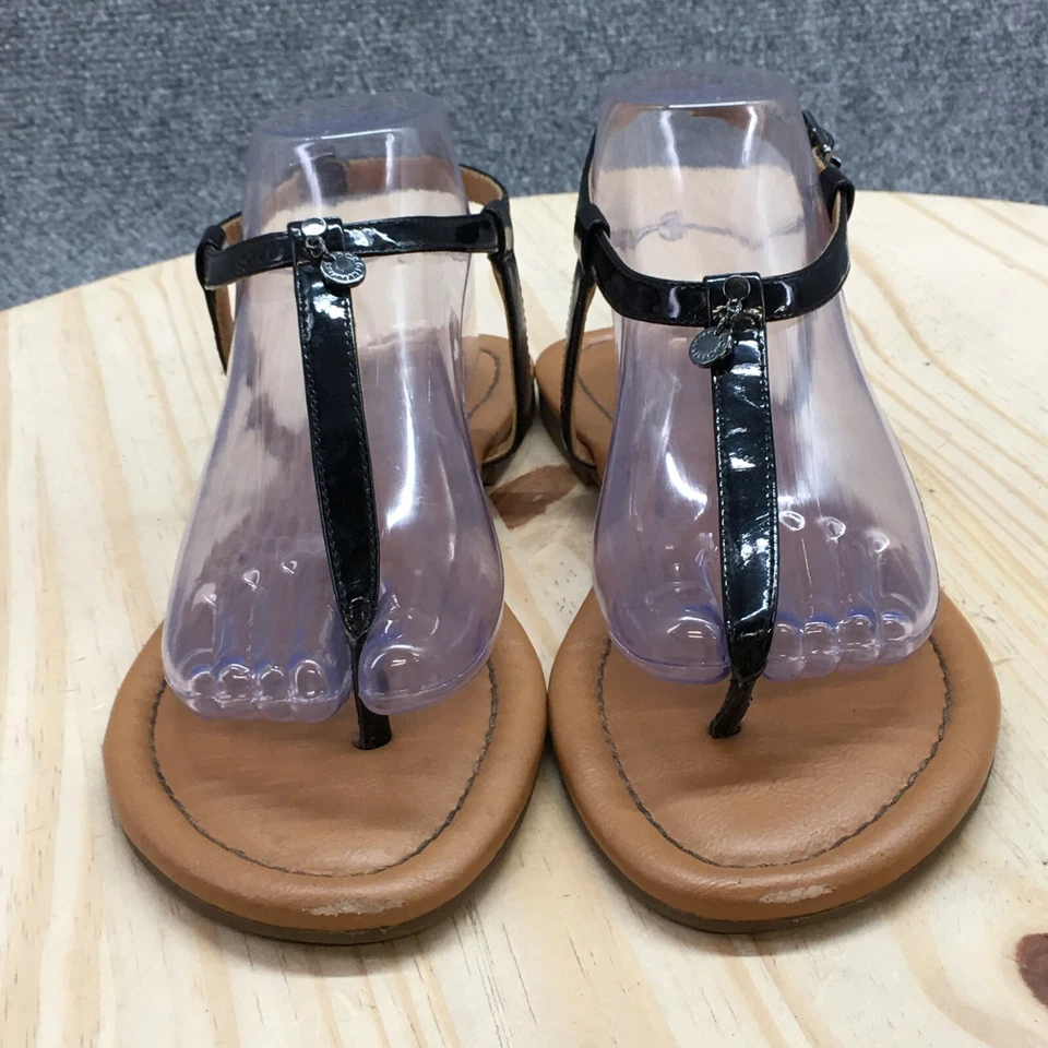 Sandalias BCBGeneration para mujer 9 M Astoria con correa negra de imitación de cuero Foto 4 de 4