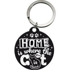 Nostalgic-Art - Keychain Keyring  1.6 inch Stainless Steel - Home Is