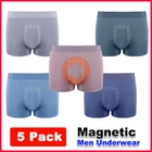 5 Pcs Magnetic Therapy Men Boxer Shorts Enlargement Prostate Massage Underwear