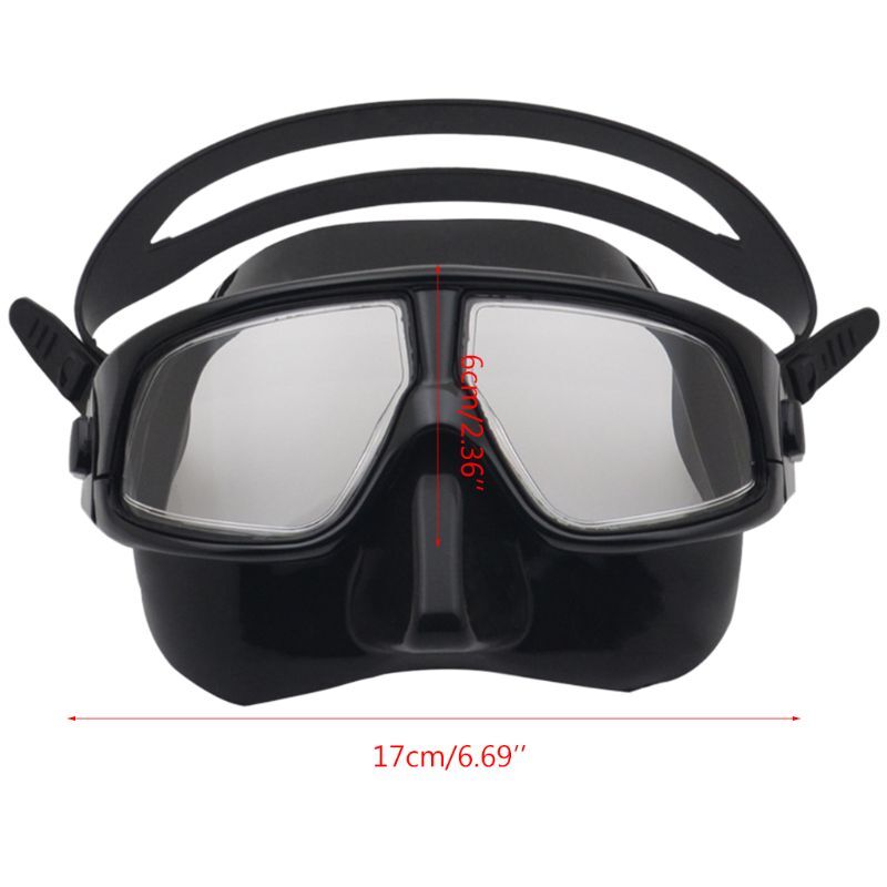 Adult Scuba Diving Silicone Freediving Goggle Waterproof Fog Swimming