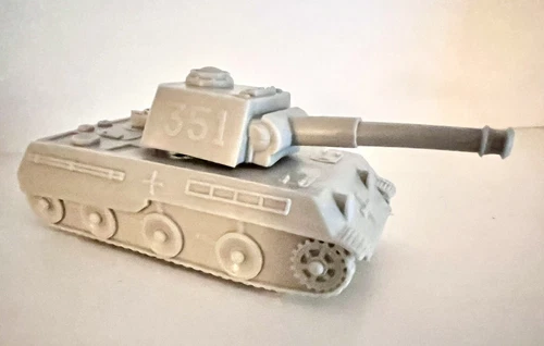 MARX BATTLEGROUND/DESERT FOX - LIGHT GRAY GERMAN  TANK - VERY GOOD - MUST SEE