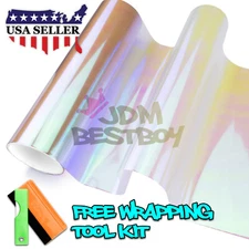 12"X108" Galaxy Neo Chrome Clear Pearl Headlight Taillight Fog Light Tint Film