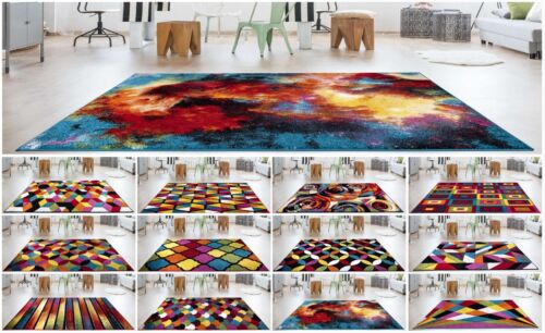 Multi Coloured Rugs Geometric Design Living Room Bedroom Large Carpet Floor Mats - 第 1/51 張圖片