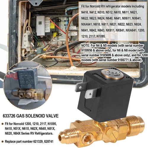 633726 Conjunto de válvula de gas para refrigerador Norcold N611 N621 N641 N811 N821 1210 - Imagen 16 de 20