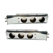 New 30" Chrome Mud Flap Hanger w/ Light Cutouts Spring Loaded 2 1/2 Bolt Pattern