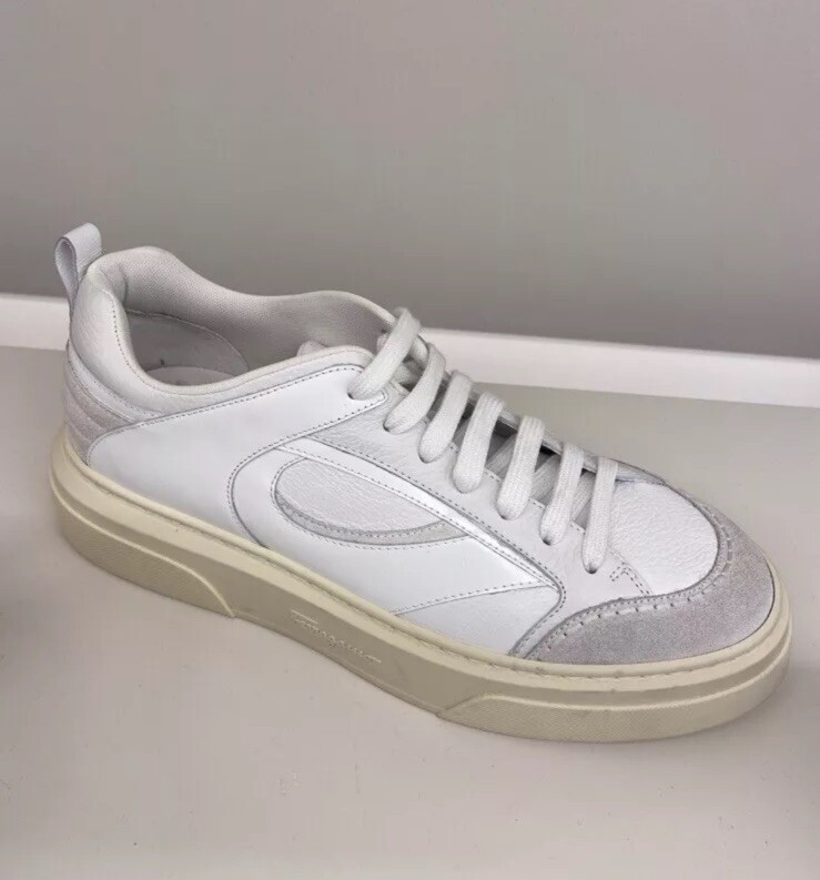 【FERRAGAMO】 Cassina Mix Sneakers New Salvatore Ferragamo Men Cassina Mix White Fashion