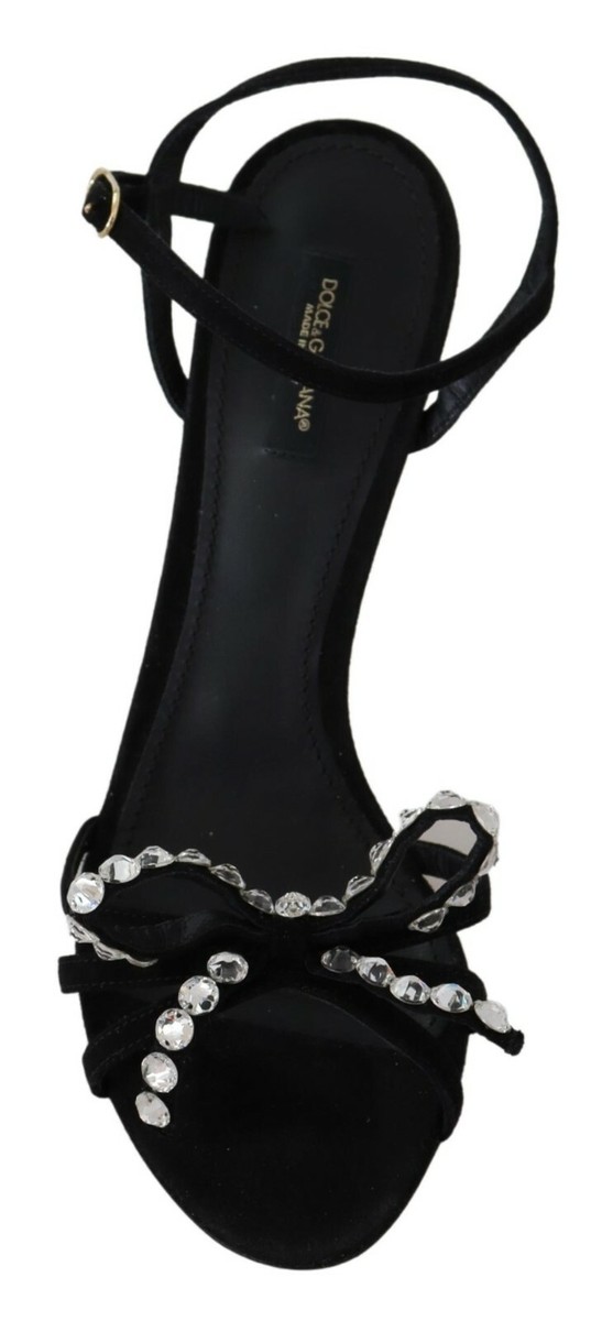 【関税&送料込】Dolce & Gabbana Sandalo Dolce&Gabbana Women Black Sandals Suede Leather Ankle Strap