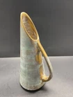 Stangl Pottery 22K Gold Teal Brushed Gold Mid Century Modern Ewer 9” Tall