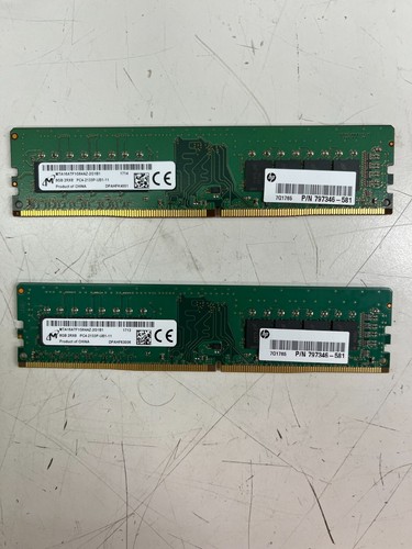 (2X8GB) HP RAM DDR4 Memory Modules Micron 797346-581