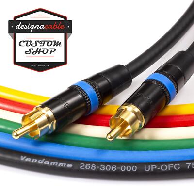 SPDIF Digital Audio Video Koaxialkabel Cinch auf Cinch Van Damme 75 Ohm Koax Blau