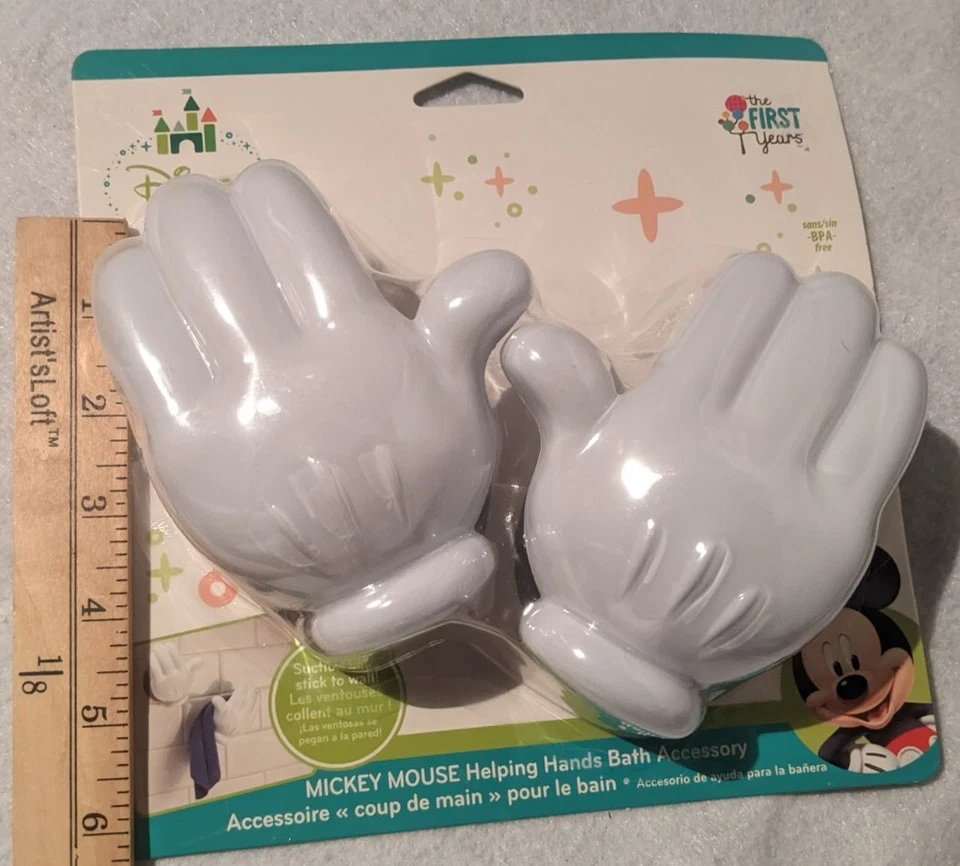 Disney Los Primeros Años Mickey Mouse Manos Ayudantes Baño Accesorio Percha Foto 4 de 4