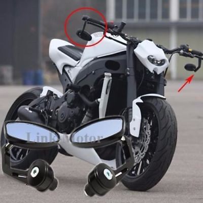 Custom For Yamaha Fz 09 Fz 07 Fz6n Motorcycle Black 7 8 Handle Bar End Mirrors Ebay