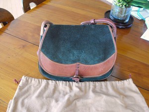 green suede shoulder bag
