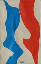 Fernand Leduc Signed Abstract Geometric Oil Painting on Canvas-Canadian Modern