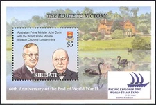 Kiribati 2005 Winston Churchill/War/Military/WWII/People/StampEx 1v m/s (n42146)