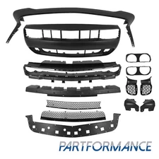 Front Bumper Cover Kit Fit 2008-2014 Dodge Challenger Hellcat Style SRT