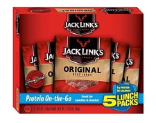 Beef Jerky 5 Count Multipack, Original, 5, 0.625 Oz. Bags - Flavorful Meat Snack