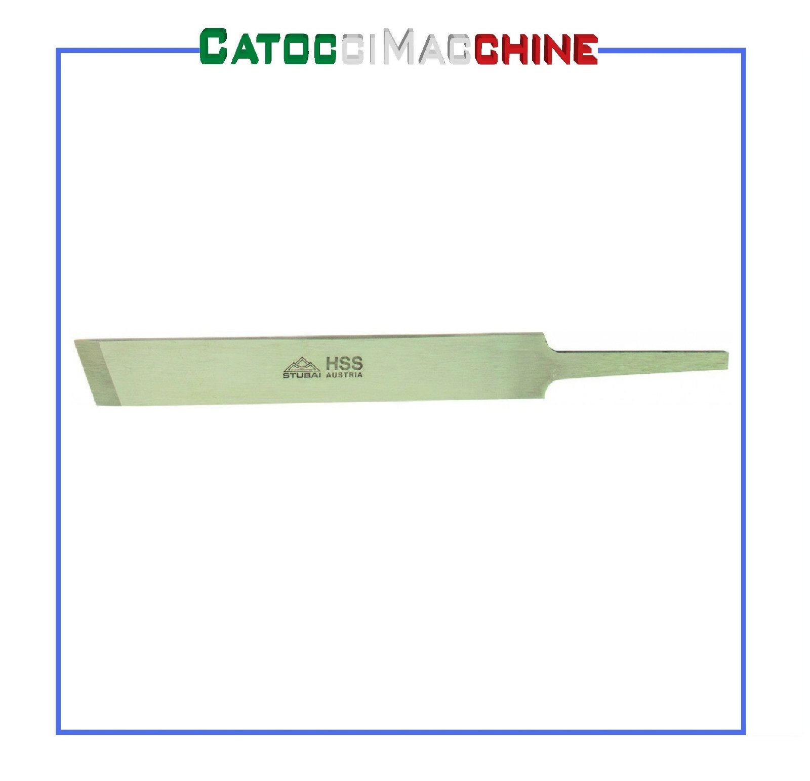 Stubai 592025 Sgorbia Piatta Obliqua HSS 25mm Senza Manico per Tornitura