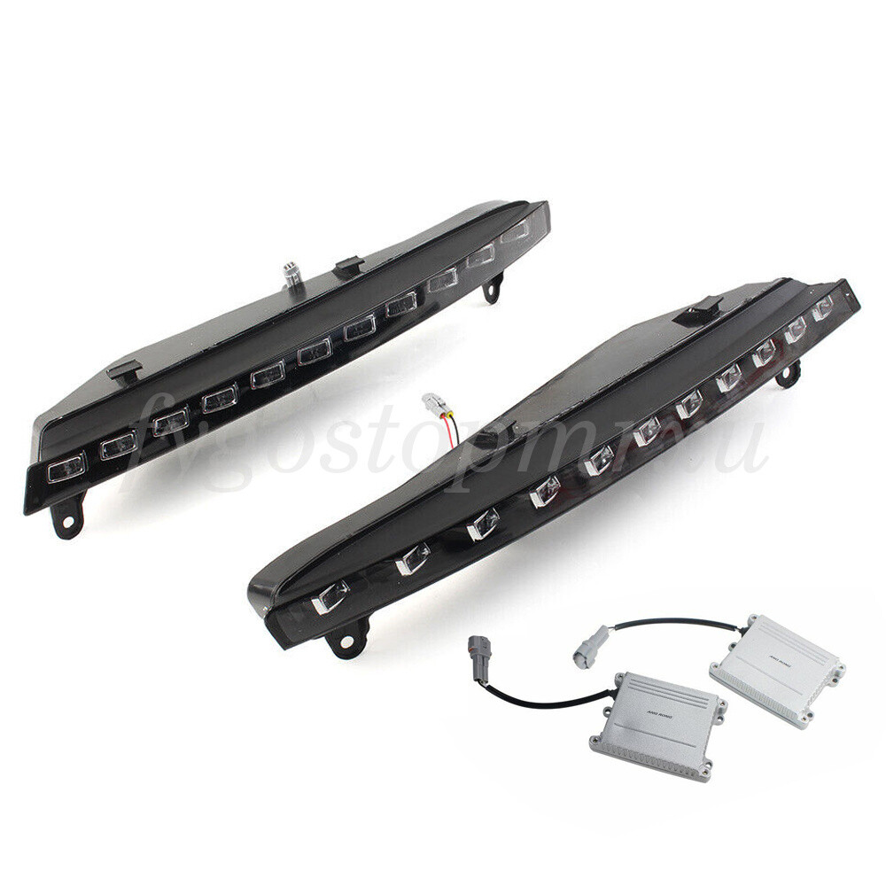Kit Feux De Jour LED (DRL) Pour Audi Q7 - Blanc 6000-6700K - Avec Clignotants Jaunes - Neuf