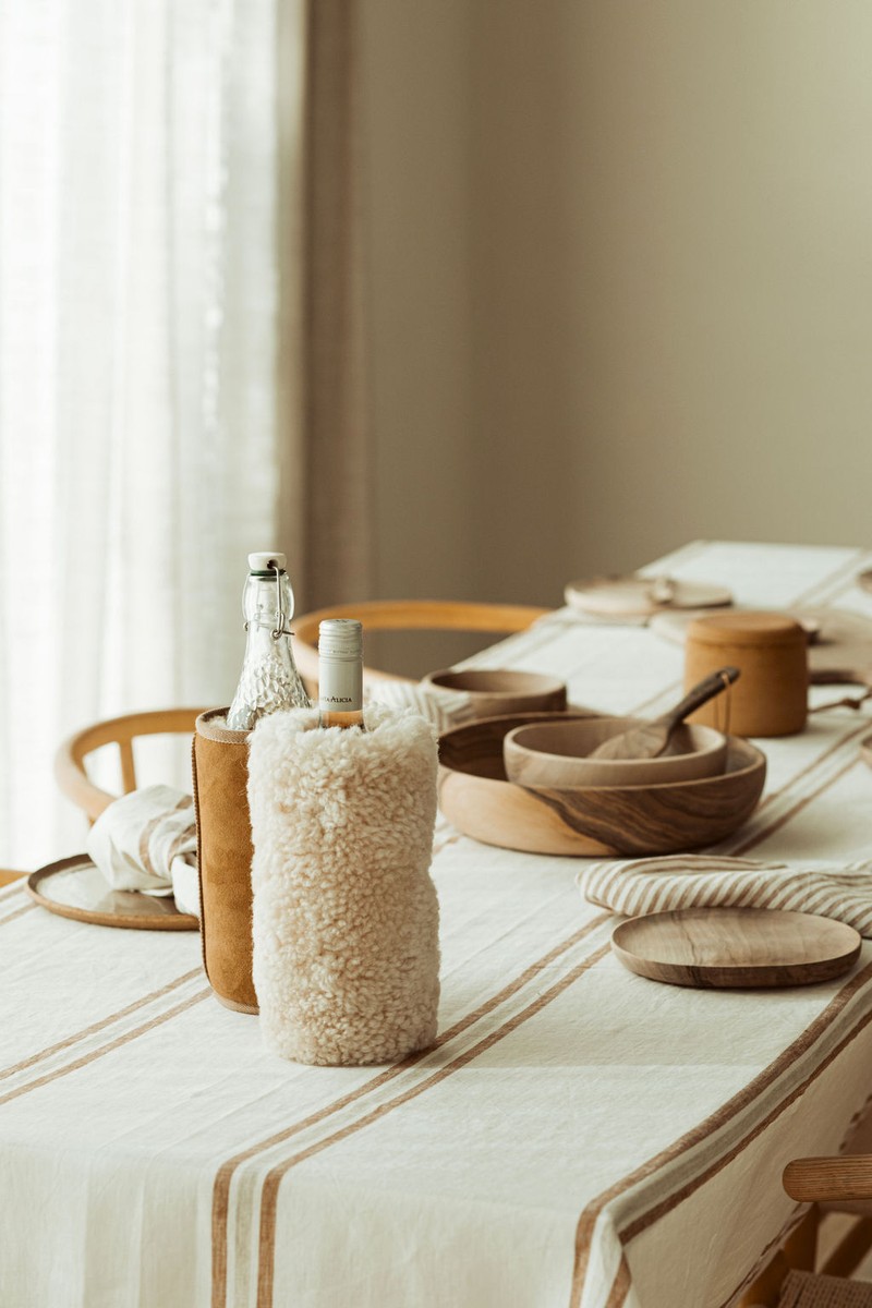 Kywie Amsterdam Sheepskin Wine Cooler - Natural Reverse | eBay UK