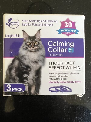 3 Pack Calming Collar for Cats and Kittens Pheromone Collar Efficient Relieve Re