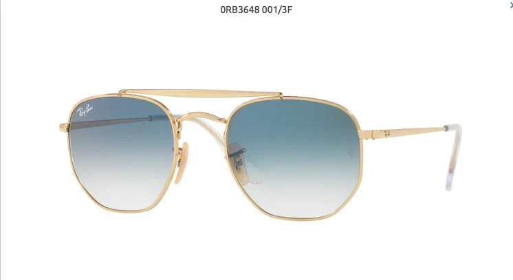 RAY BAN 3648 GOLD 001 ORIGINAL TEMPLES ASTE ORIGINALI RB 3648 ORO