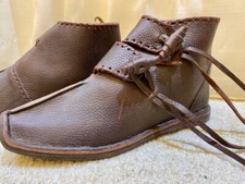 Medieval Viking Leather Shoes Renaissance Faire Shoes