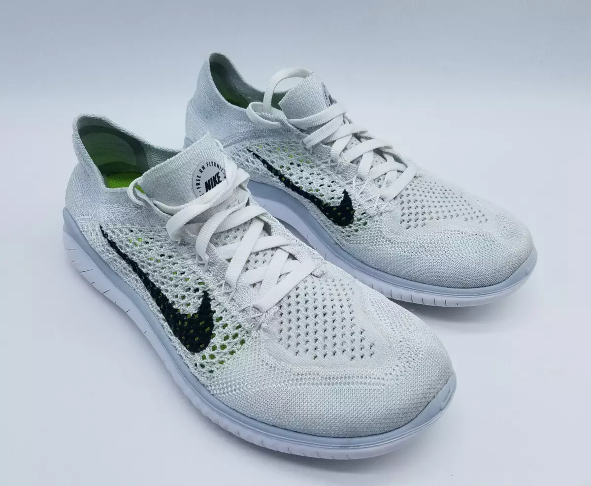 Nike RN Flyknit 2018 Women&#039;s Shoes 8 White Platinum | eBay